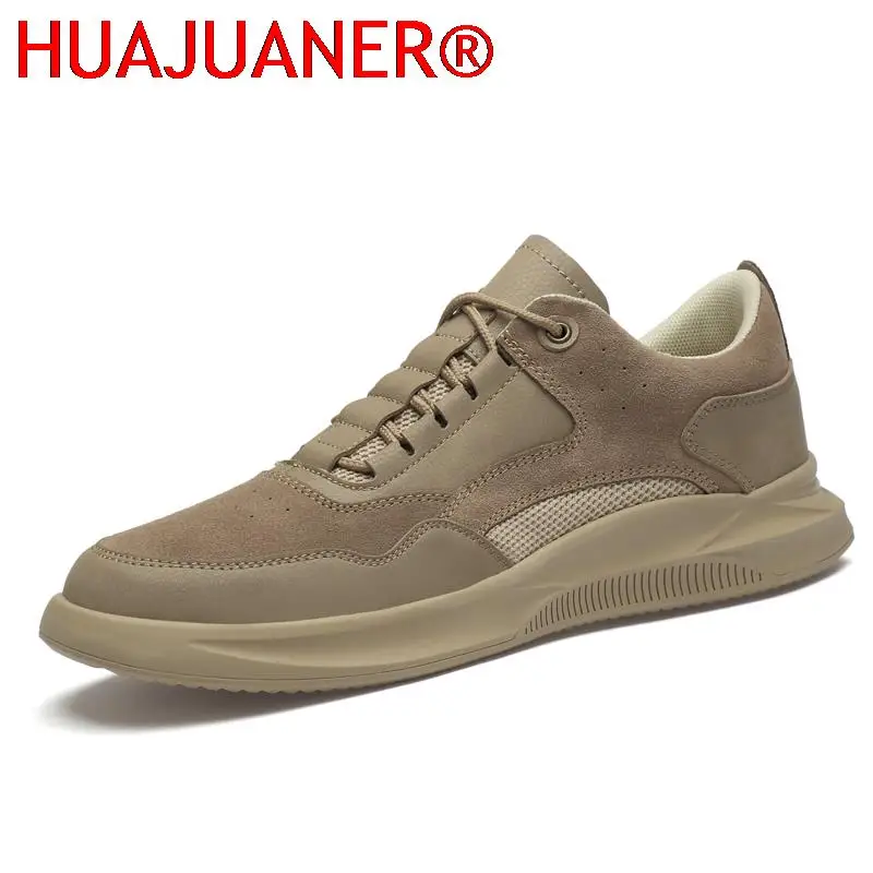 

Mens Shoes Suede Sneakers High Quality Comfortable Walking Shoes Male Lace-up Fashion Shoes Spring Autumn Non-Slip Luxury Shoes
