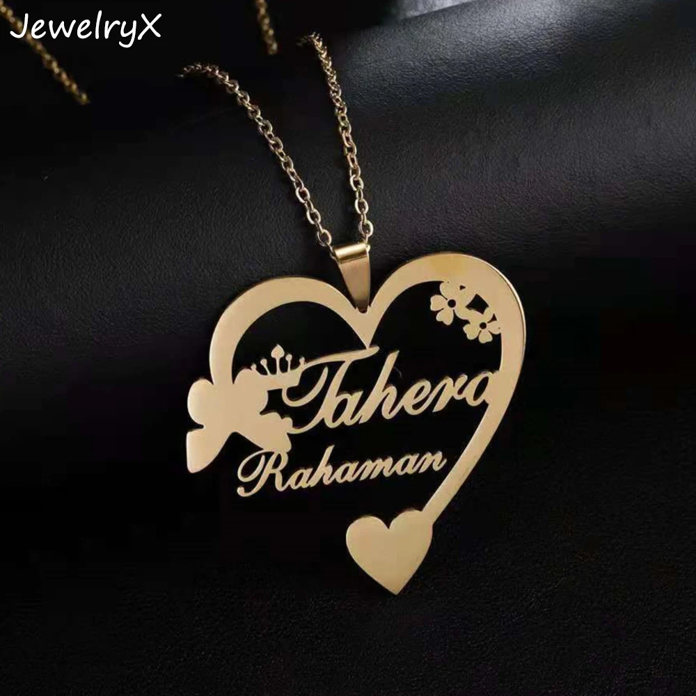 

Женское колье из нержавеющей стали, с подвеской в виде букв