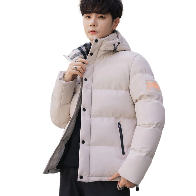 

DAFENP Winter Men's Hooded Parkas Jackets 2022 Unisex Mens Thicken Warm Coats Harajuku Cotton Padded Jacket Fashion Coat