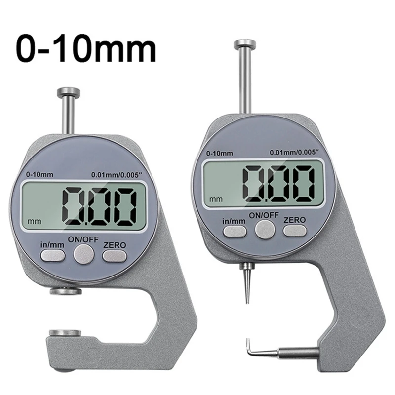 

Digital Thickness Gauge Meter Electronic Micrometer Metric/Imperial Conversion Zero Setting 0-10MM/0.01mm/0.005" Durable M4YD