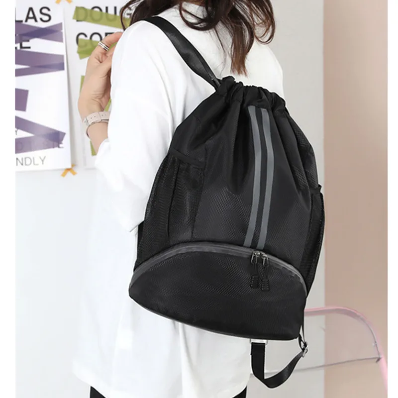Sports Backpack Man Waterproof Woman Shoes Bag For Lady Free Shipping Swimming Gym Basketball Training Drawstring School Bolsas