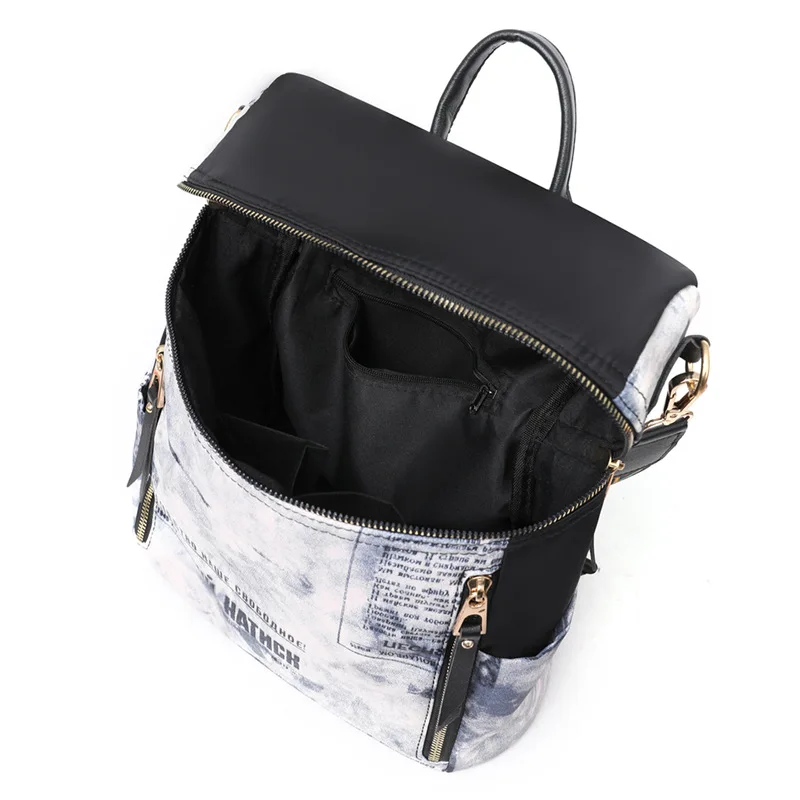 Рюкзак женский из ткани Оксфорд с надписью |