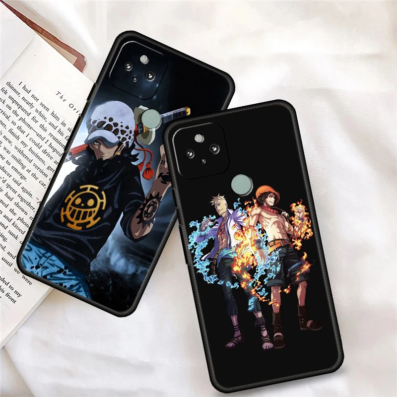 Цельный чехол для Google Pixel 4a 5 4 XL 3 5a 6 Pro мягкий черный телефона защитный объектива