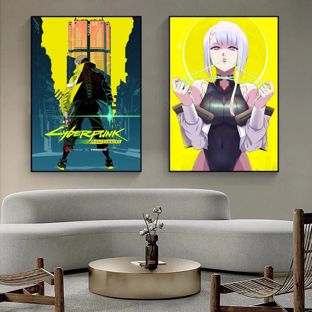 C-Cyberpunk-Edgerunners аниме постер настенное искусство домашний декор комнаты цифровая