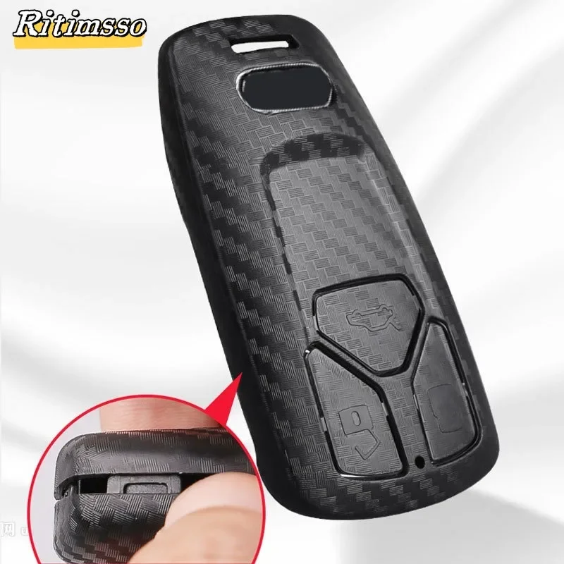 Карбоновый Автомобильный ключ из АБС-пластика задняя крышка для Audi A4 A4L A5 Q5 Q7 TT TTS 8S