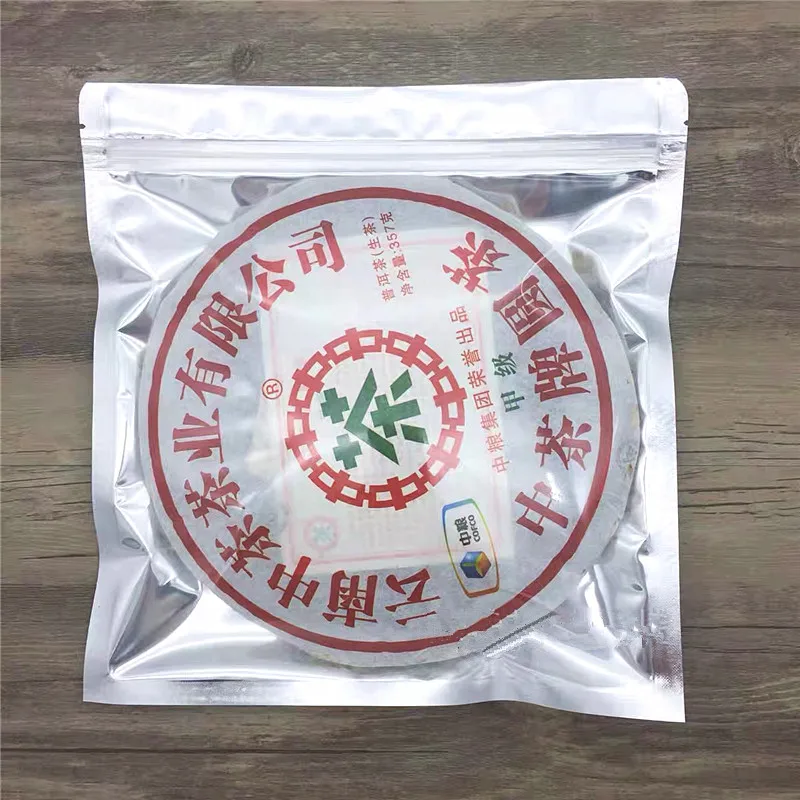 

357g/400g Chinese ZhongCha Sheng Puer Tea Bags YunNan Dayi Raw Puer Tea Cake Recyclable Sealing Packing Gift Bag Fragrance