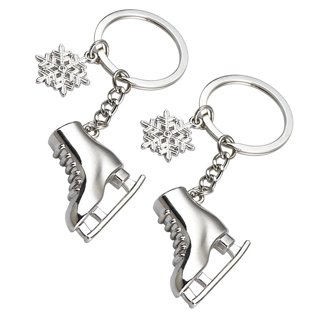 

2 Pcs Shoe Keychain Car Hanging Ornament Jewelry Zinc Alloy Student Accessories