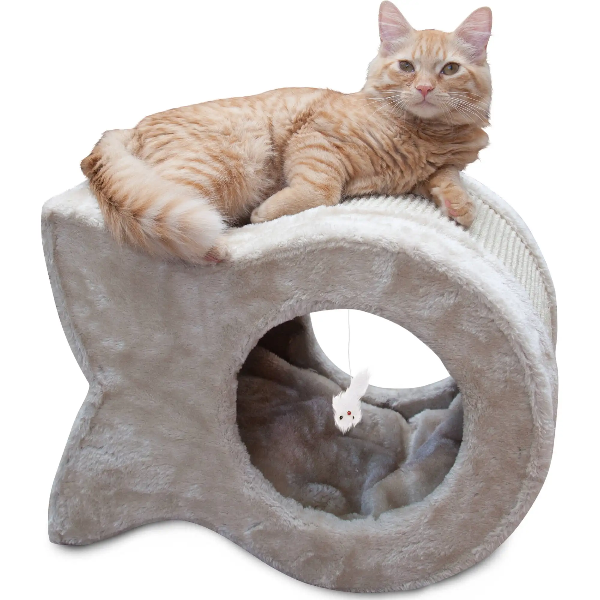 

Majestic Pet | Kitty Cave Cat Scratcher, Faux Fur and Sisal, Beige