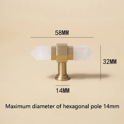 

Ручки для шкафов TINYHOB из натурального кристалла и латуни