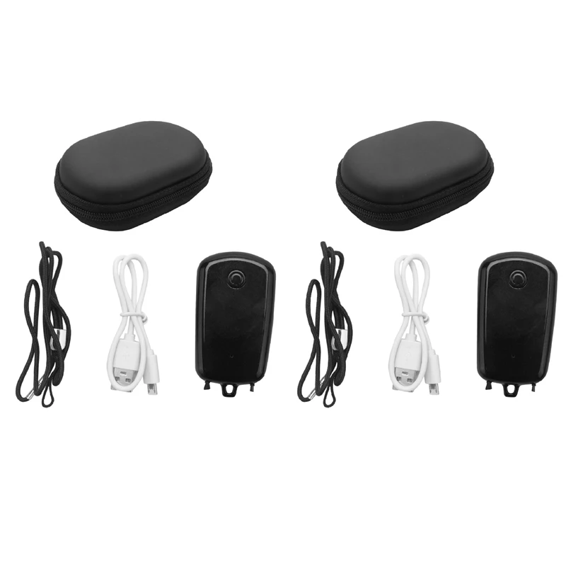 

2X Hanging Neck Air Purifier, Portable Car Oxygen Bar 230MAH Battery Negative Ion Air Purifier(Black)
