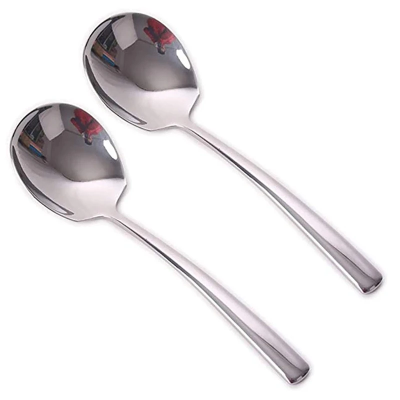 

BEST8X Large Serving Spoon, Stainless Steel Large Serving Spoon,Mirror Finish For Elegant Buffet Banquet Party Holiday