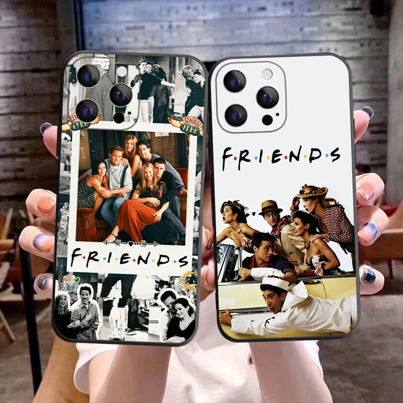 

Friends TV Show Door Phone Cover For iPhone 11 12 13 14 Pro Max X XR XS Max 7 8 14 Plus 13Mini SE20 Black Soft Silicone TPU Case