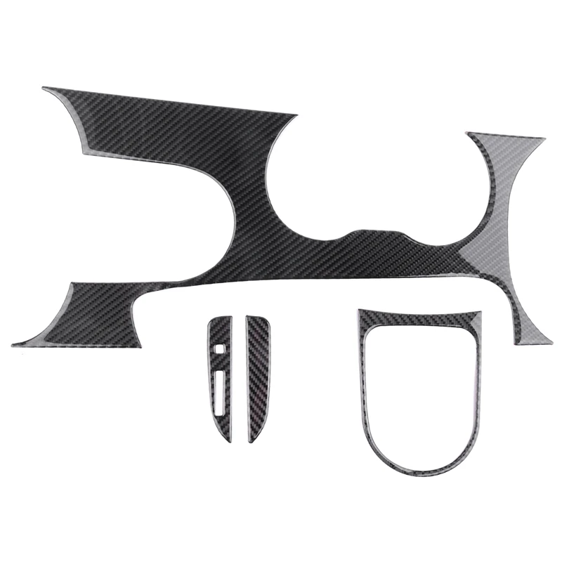 

Car Carbon Fiber Transmission Water Cup Holder Decoration Sticker Cover,Inner Gearbox Cover, For Ford Mustang 2015-2019