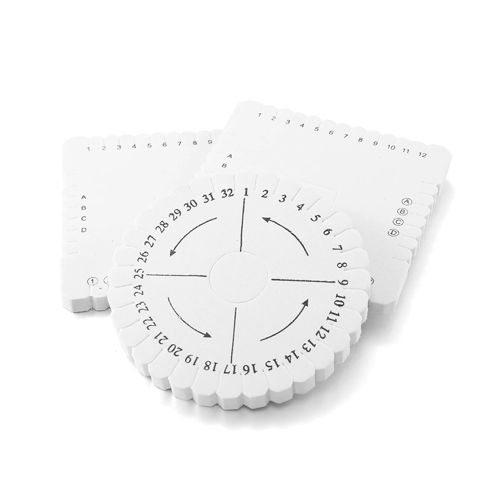 

2pcs Round Square Knitting Cord Disc Disks Rope Weaving Beading Foam Board For Handmade Craft Making Braiding Tool DIY Supplies