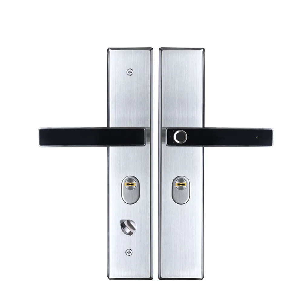 

1pair Fingerprint Handle Rechargeable Home Security Apartment Modern Keyless Electronic Smart Universal Zinc Alloy Door Lock