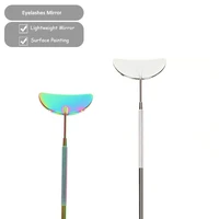 magnifying checking eyelash extension makeup mirror stainless steel handle beauty tool for false eyelashes grafting tools