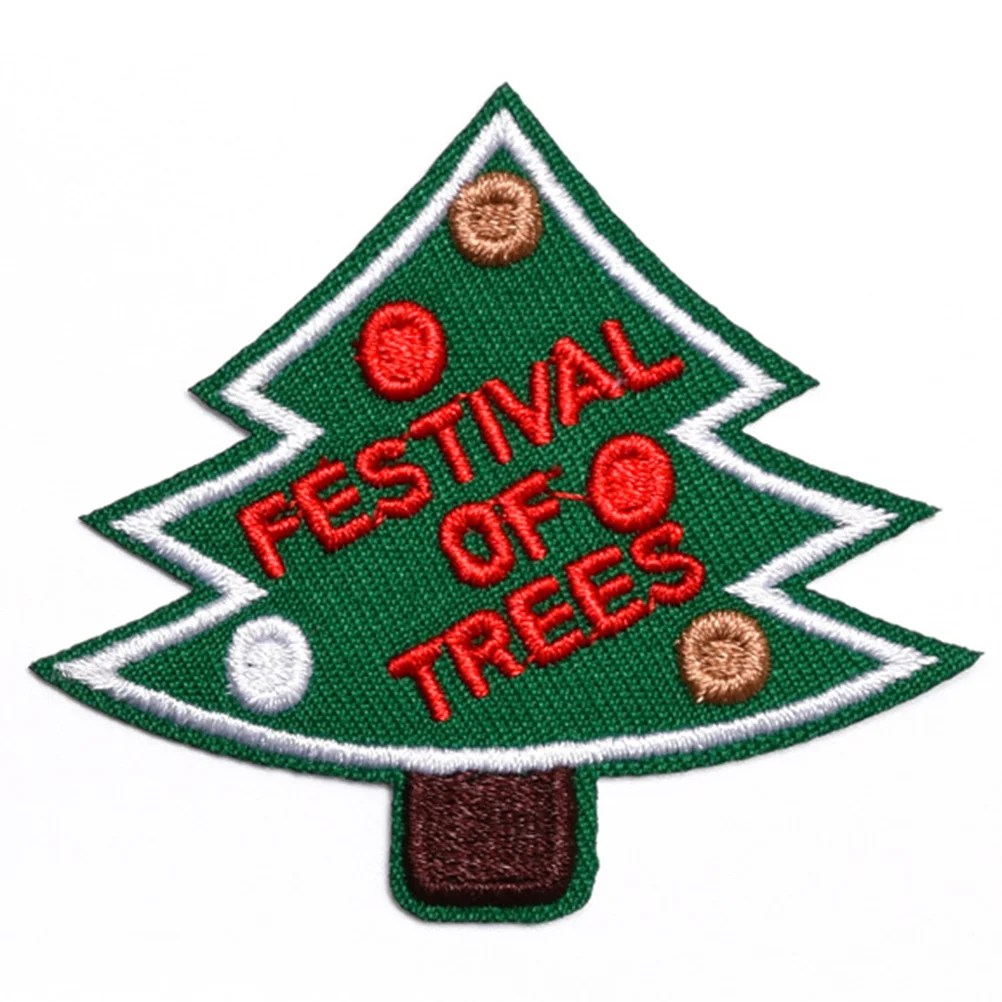 

Christmas Clothing Appliques Sewing Xmasembroidered Patch Dress Applique Cloth Stickers Repair Diymaking Hole Themed Crafts