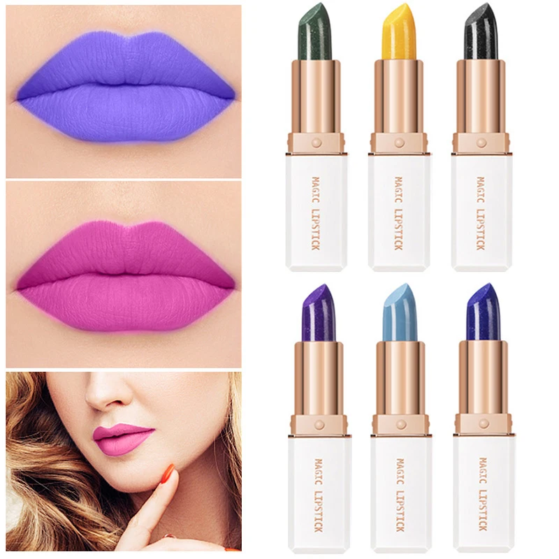 

6 Color Magic Lipstick Temperature Color Changing Lip Stain Gloss Moisturizing And Long Lasting Waterproof Lip Balm Lakerain