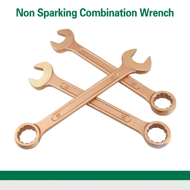 Copper aolly Non Sparking Combination Wrench(Big size),Metric Al-Cu for oil gas works,38mm~65mm, use  in explosive atmospheres.
