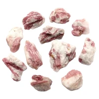 natural plum blossom tourmaline raw ore ornaments pink tourmaline raw stone heart wheel advanced healing stone