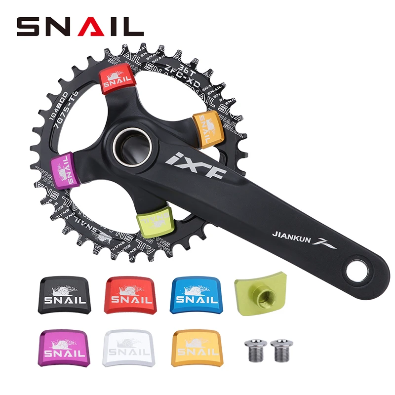 

SNAIL Bicycle Sprocket Screw IXF MTB Road Bike Crankset Square Disc Nail Aluminum Alloy Single Chainring Bolt