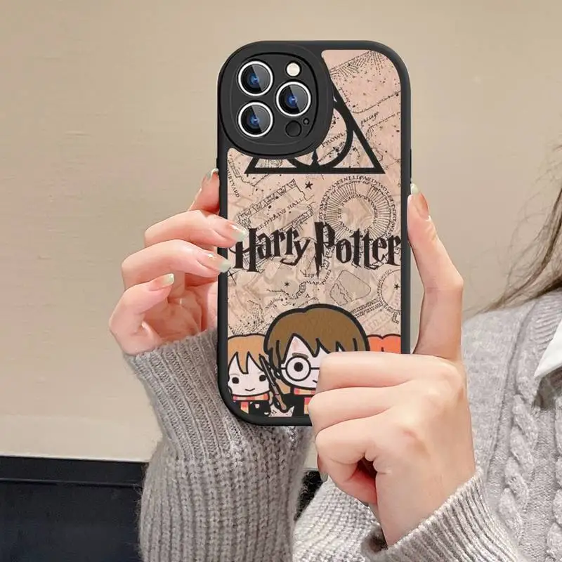 Art Ring P-Potters Wand Phone Case Hard Leather For iPhone 14 13 12 Mini 11 14 Pro Max Xs X Xr 7 8 Plus