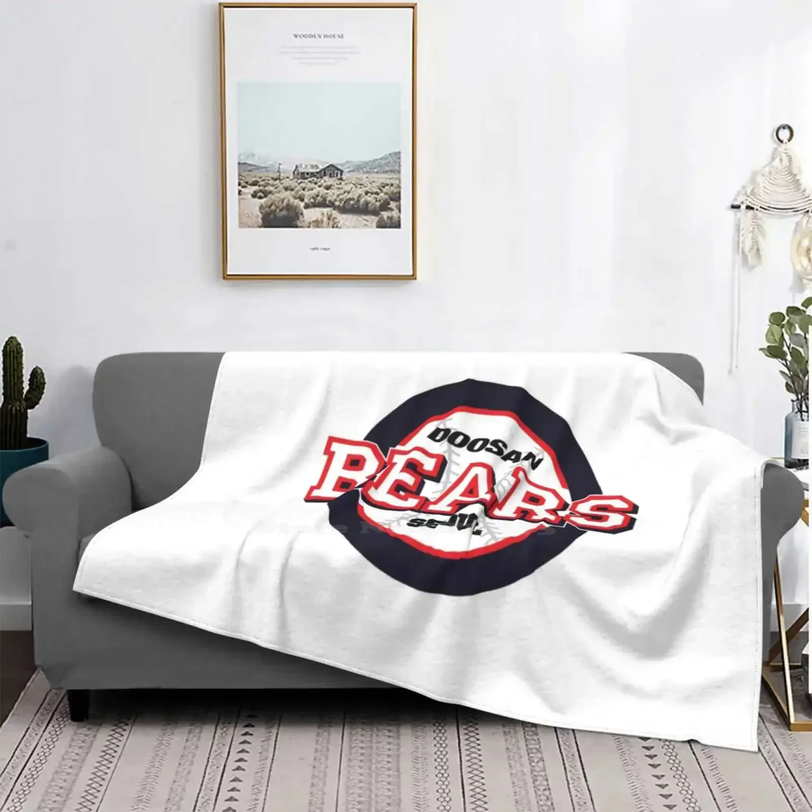 Doosan Bears Seoul Kbo Logo Креативный дизайн Легкое тонкое мягкое фланелевое одеяло