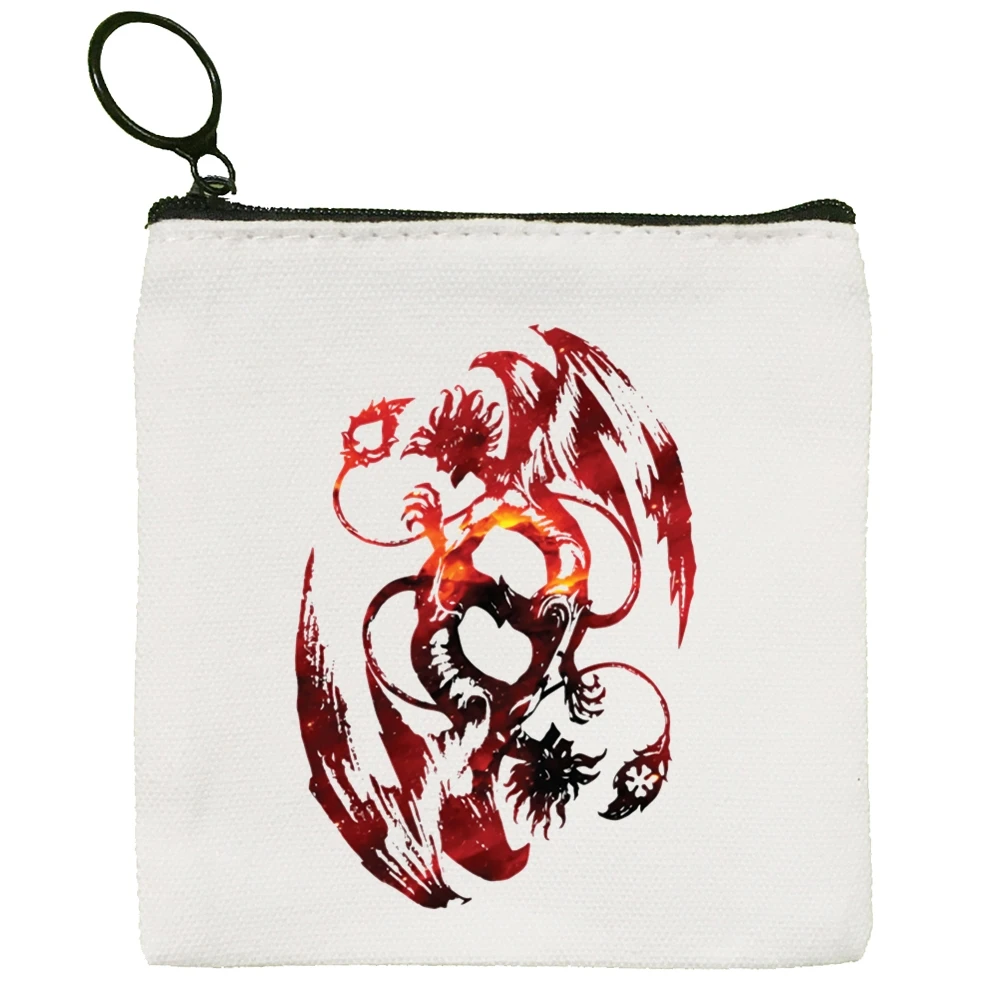 Black Clover Anime Japan Manga Asta Canvas Coin Purse Coin Purse Collection Canvas Bag Small Wallet Zipper Key Bag Hand Gift