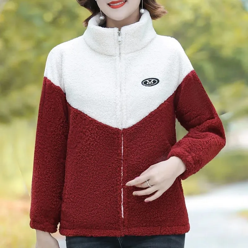 

Модная теплая куртка из сезонного плюша, женский теплый топ из натурального плюша в иностранном стиле