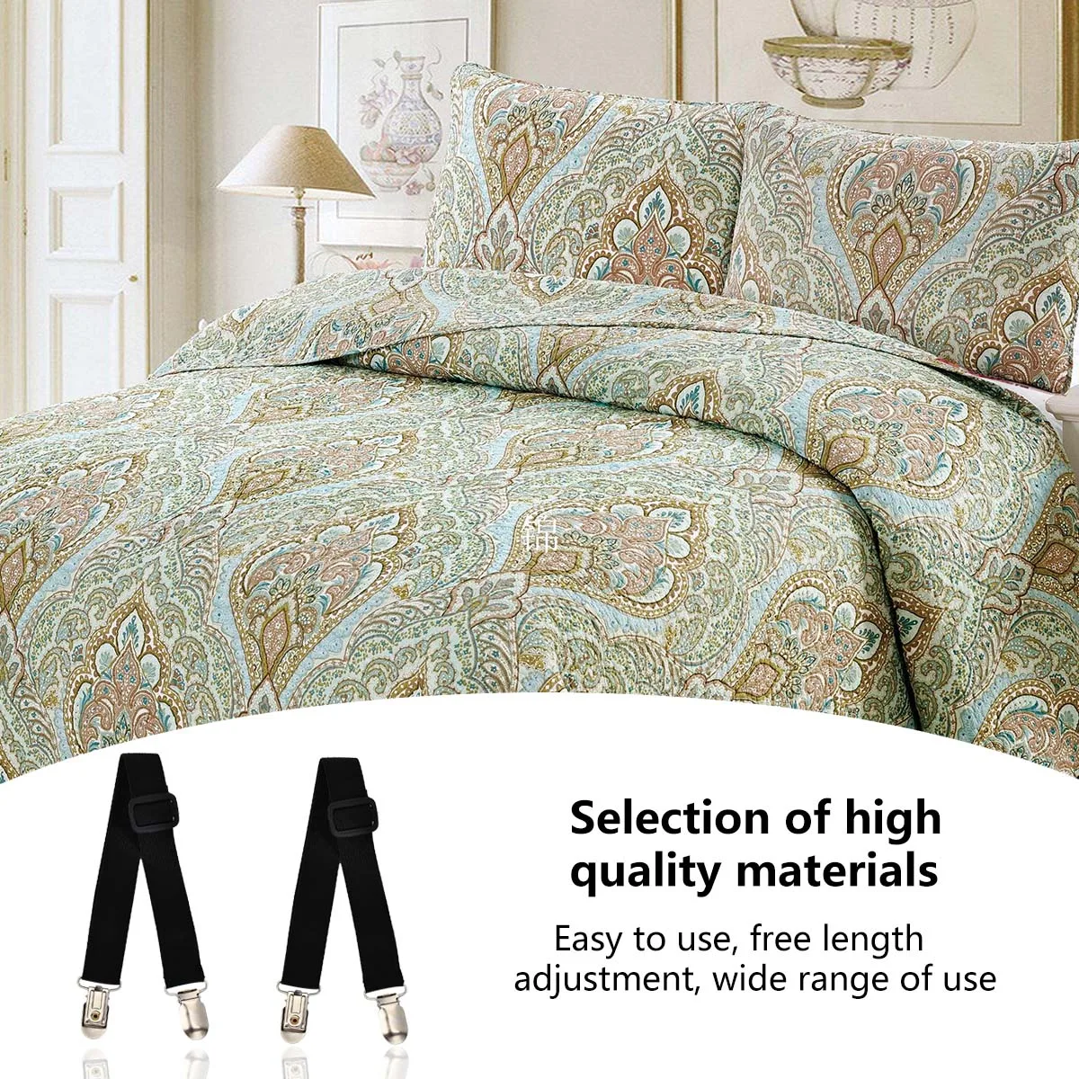 Регулируемый эластичный чехол для матраса 2 шт.