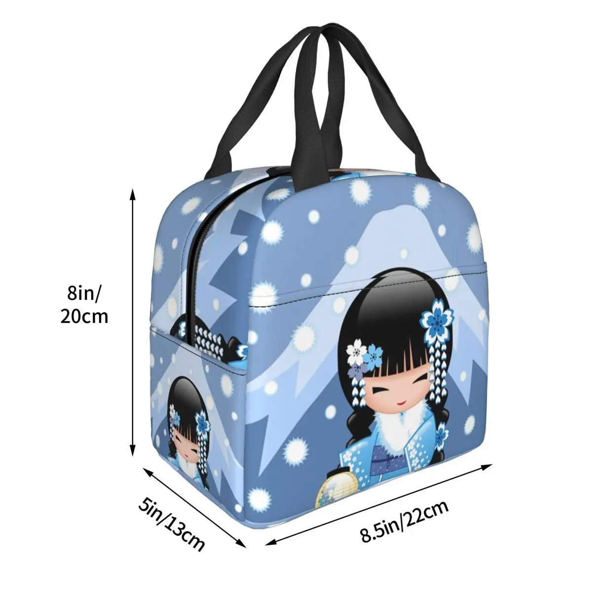 Изготовленная на заказ зимняя кукла Кокеши сумка для обеда женский холодильник