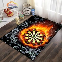 ice and fire darts pattern carpet fashion darts soft mat gifts for sports lovers household floor mat outdoor play mat