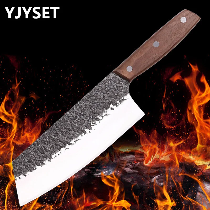 

Hand-Forged Kitchen Knives Cutlery Butcher Chef Knife Slicing Meat Cleavers Multi-Purpose Gyuto Knives Cutting Meat Pork Stalls