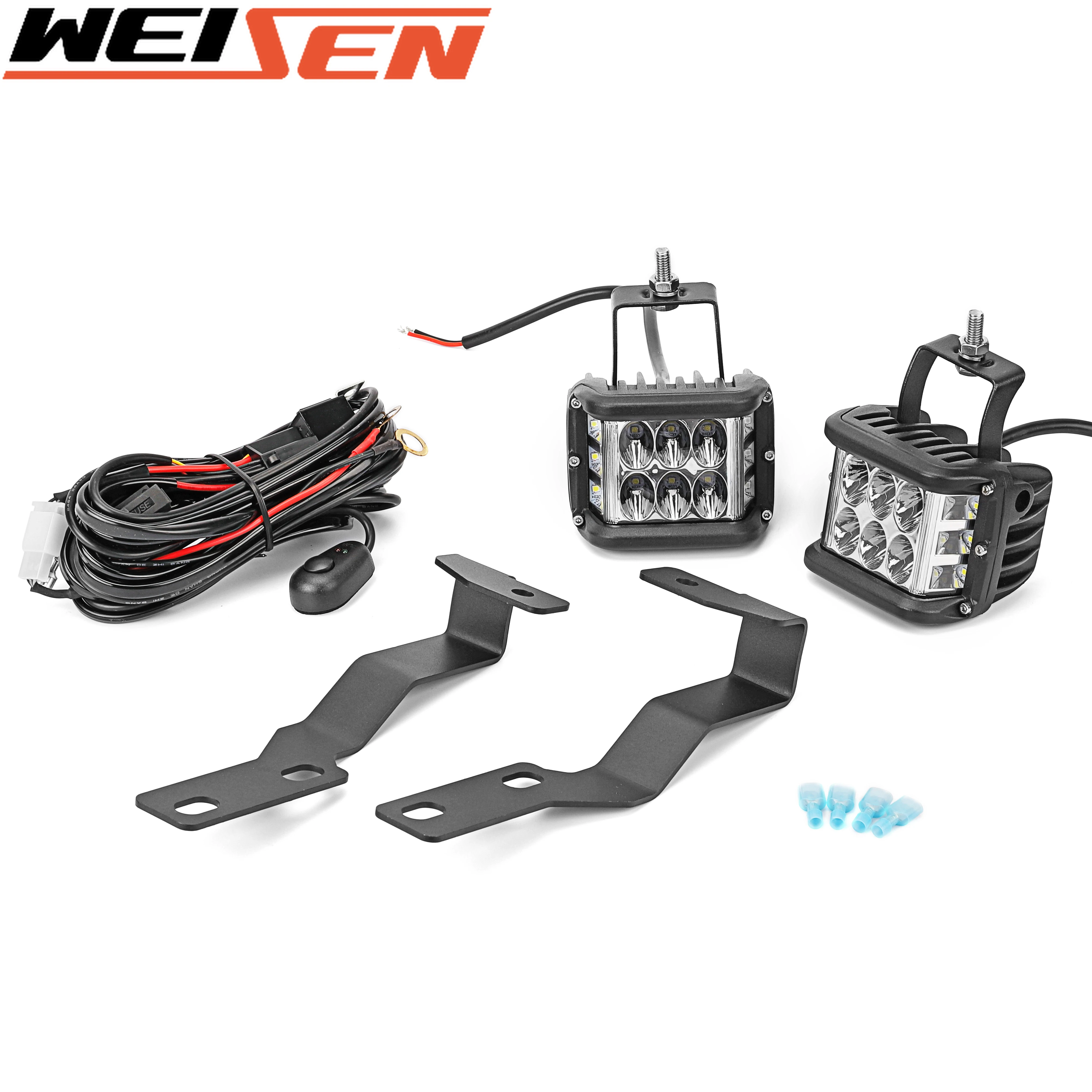 

Автомобильные аксессуары для Toyota 2005-2015 Tacoma на заказ, боковая опора, кронштейн капота, широкоугольный светодиодный светильник 60 Вт