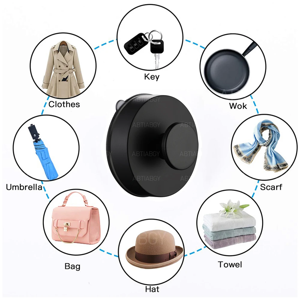 1/2/4PCS Bathroom Vacuum Suction Cup Hooks Punch-free Reusable Door Wall Hook Heavy Load Rack Sucker For Kitchen | Обустройство дома