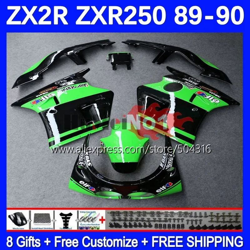

Корпус для KAWASAKI NINJA ZXR-250 ZX2R ZX-R250 ZXR 250 C 172MC.78 ZXR250 ZX-2R 89 90 ZX 2R R250 1989 1990 обтекатель зеленый сток