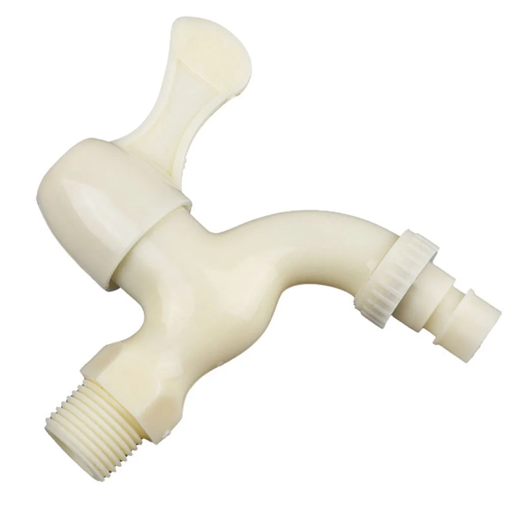 

Water Faucet High Quality Single Cold Plastic Faucet Natural Color Hot and Cold Water Nozzle Easy Installation