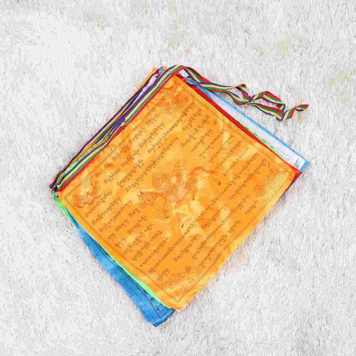 

Meditation Flag Prayer Flags Tibetan Wind Horse Outdoor Sign Peace Banner Mantra