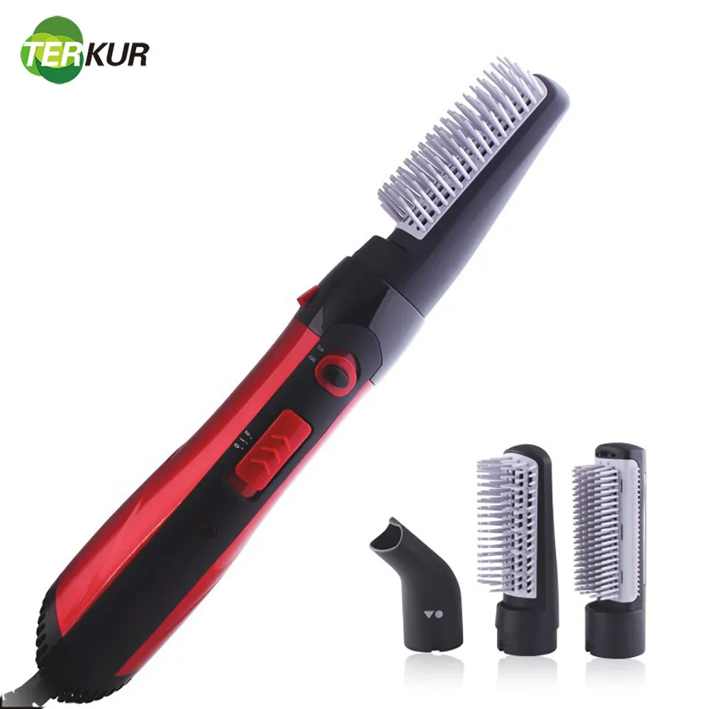 

Electric Hair Dryer Comb Straightener 2 Speed Blower Hot Air Brush Anti-ironing 3 in1 Salon Multi-function Curler Styling Tools