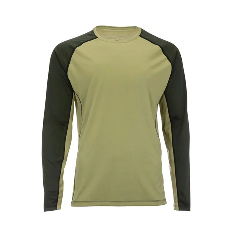 Рубашка для рыбалки летняя одежда с длинным рукавом ловли рыбы зеленая