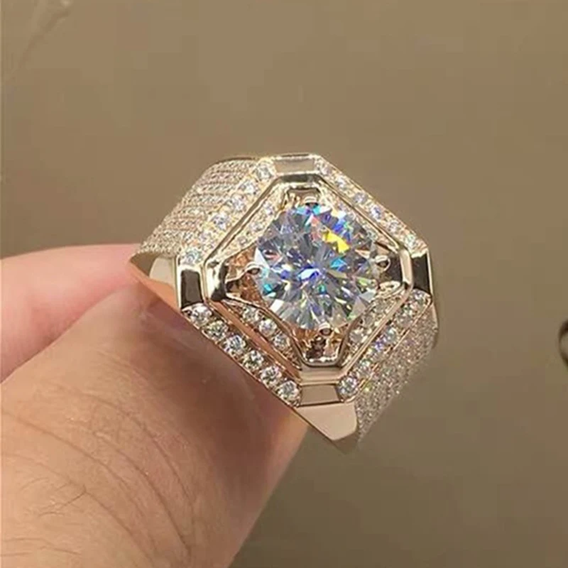

2023 Luxury Stainless Steel Rings for Men/Women Accessories Statement Anniversary Party Gift Fashion Rhinestones Zircon Rings