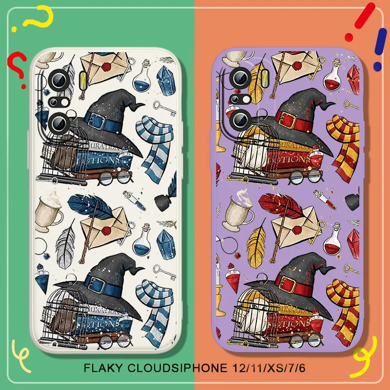 

H-Harry P-Potter Anime Phone Case For Xiaomi Redmi K50 K40 10X 10 9T 9AT 9A 9C 9 8A 8 7 6A 5A Gaming Pro Liquid Rope Funda Cover