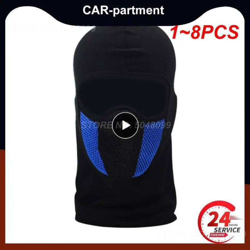 

Маска на все лицо для мужчин и женщин, дышащая мотоциклетная Балаклава, защита от пыли и ветра, спортивный головной убор для велоспорта, 1-8 шт.