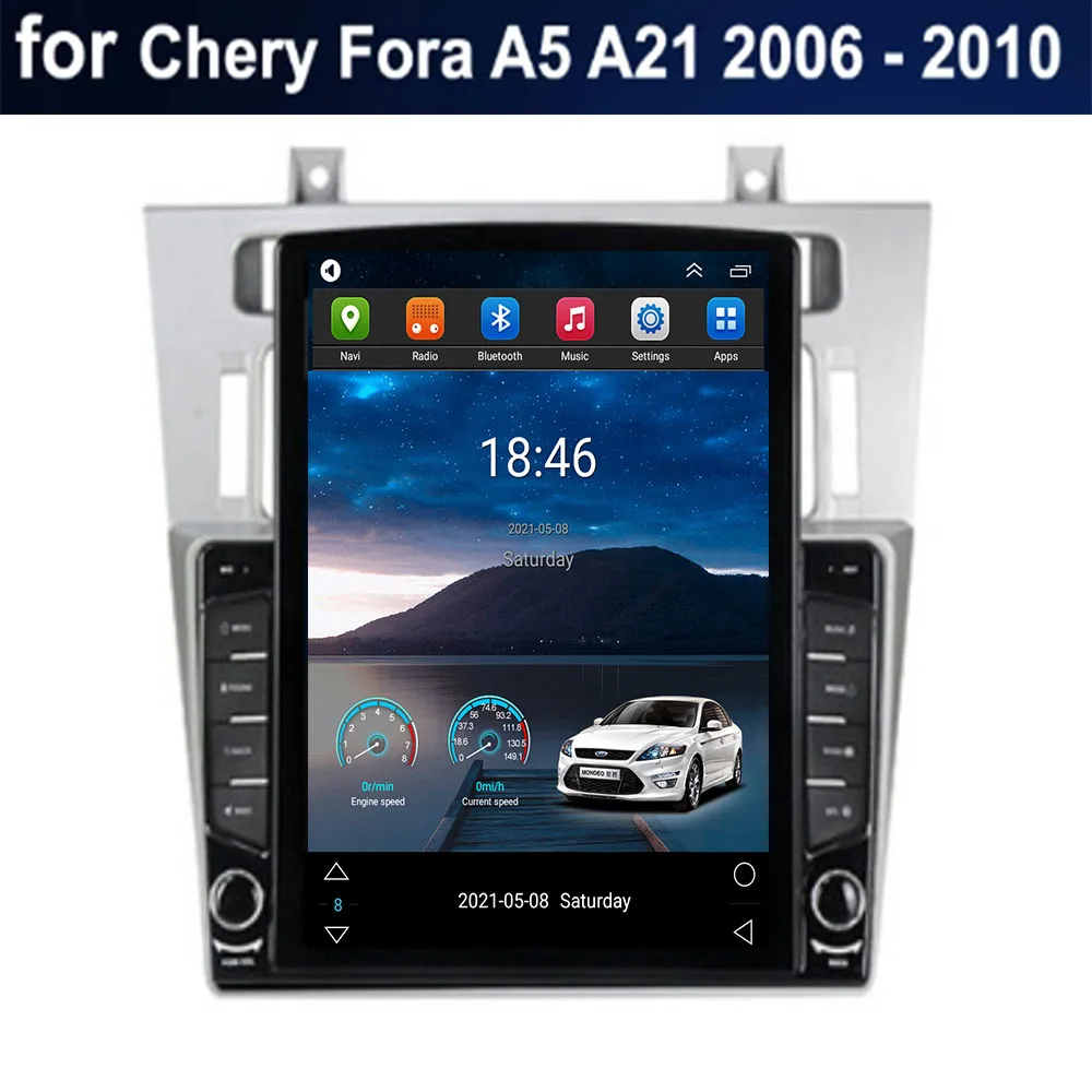 

8+128G Android 12 Tesla Screen Car Multimedia Player For Chery Fora A5 A21 Cowin 3 A21 For Vortex Estina Radio Navigation Stereo