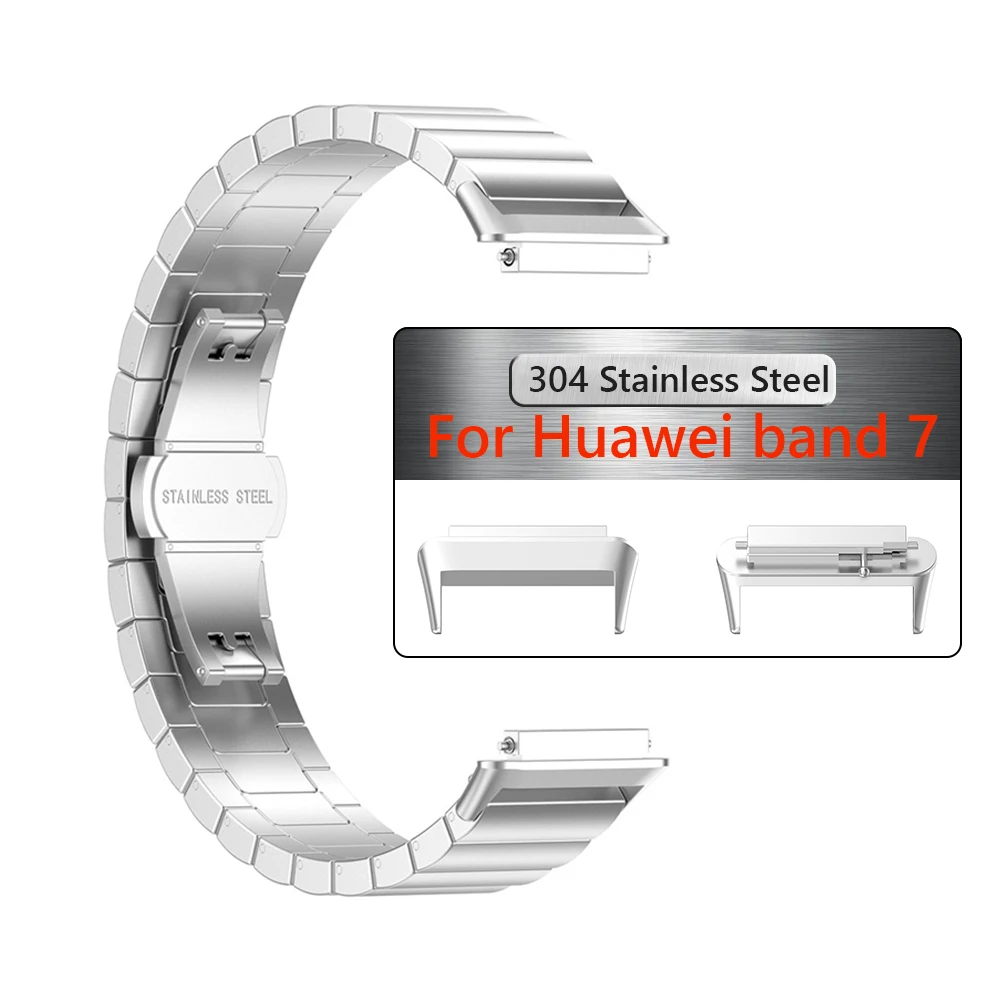 

2pcs 16mm Connectors for Huawei Band 7 NFC Smart Sports Bracelet Band Strap Adapter Watch Accessories 304 Stainless Steel