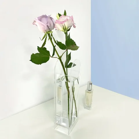 Модная акриловая ваза, яркая Цветочная ваза, декоративные украшения, Маленькая ваза, креативное украшение для дома, гостиной