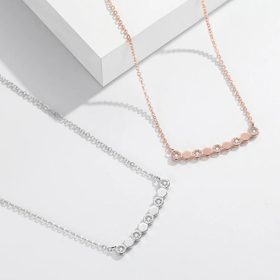 

100% 925 Sterling Silver Origin Diamond Neckace Pendant for Women Fine Collares Mujer Silver 925 Jewelry Pendant Gemstone Female