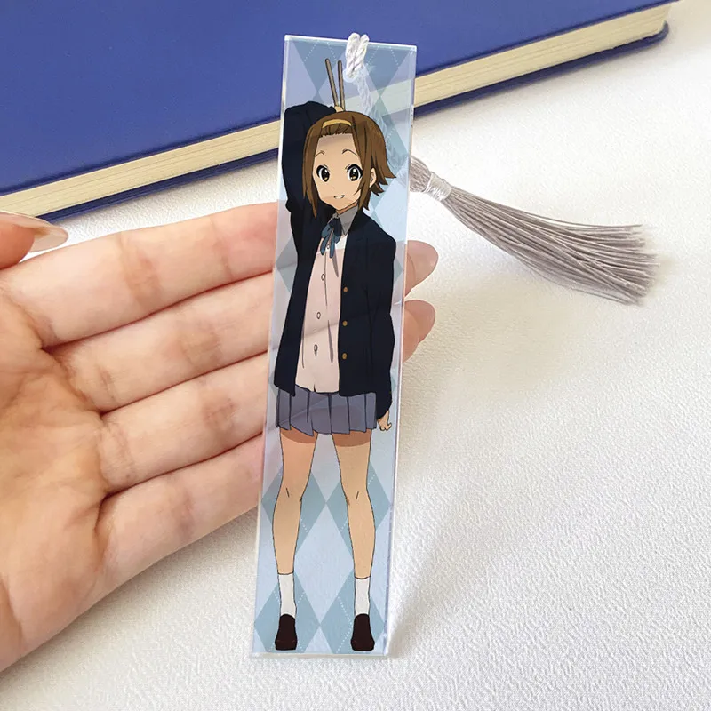 Фото Искусственное Аниме! Прозрачная кристаллическая Закладка Akiyama Mio Hirasawa Yui, креативные закладки 3426, канцелярские принадлежности, фигурка №4