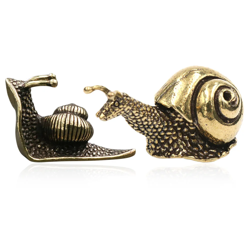 

Snail Brass Garden Sculpture Figurine Ornament Animal Decor Pet Statue Tea Figurines Terrarium Miniatures Desktop Miniature