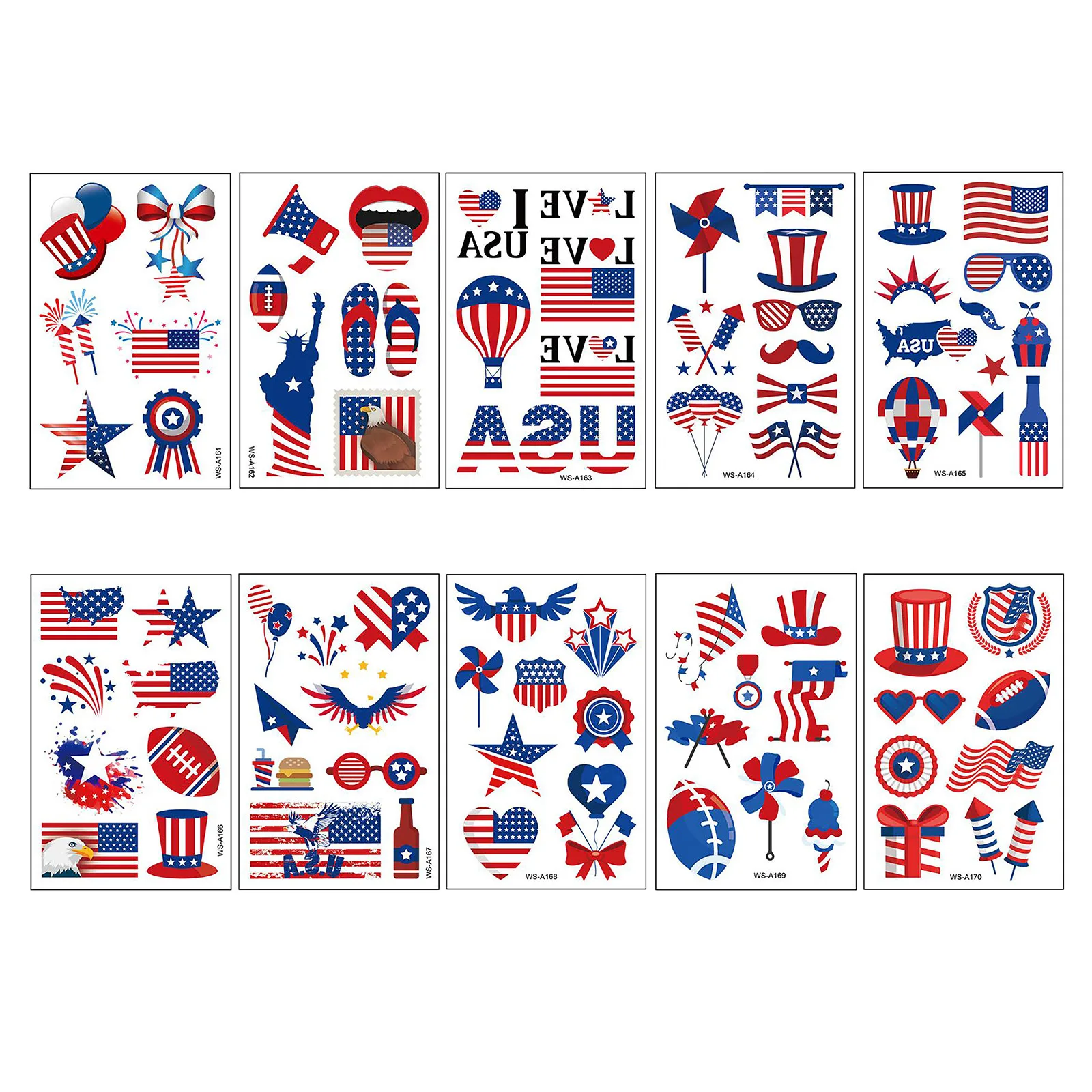 Sticker American Flag Independence Day Cool Stickers Laptop Guitar Luggage Phone Waterproof Graffiti Decal Kid Toys 2022 |